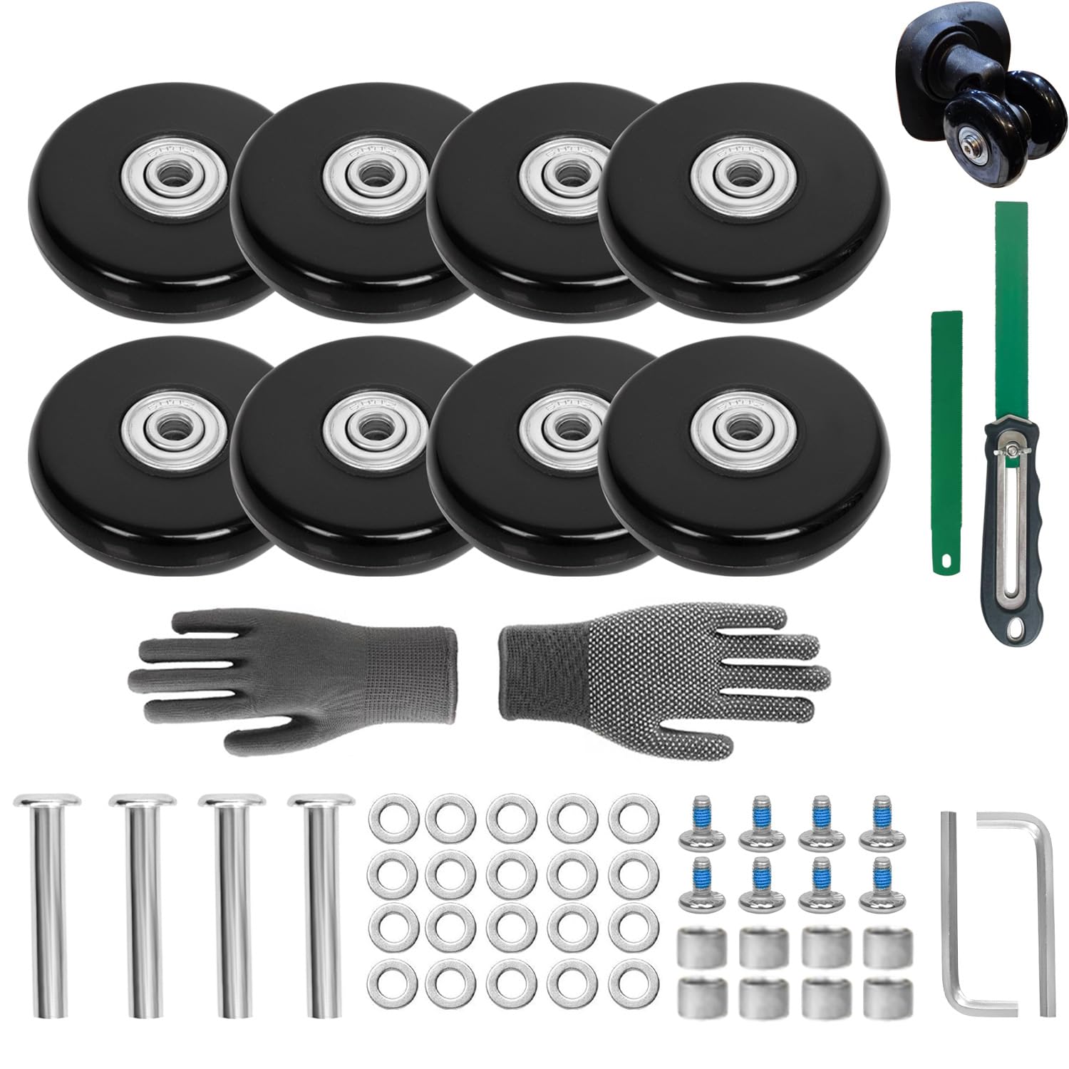 Amazon.co.jp: スーツケース キャスター ダブル 交換用 8個セット 50mm