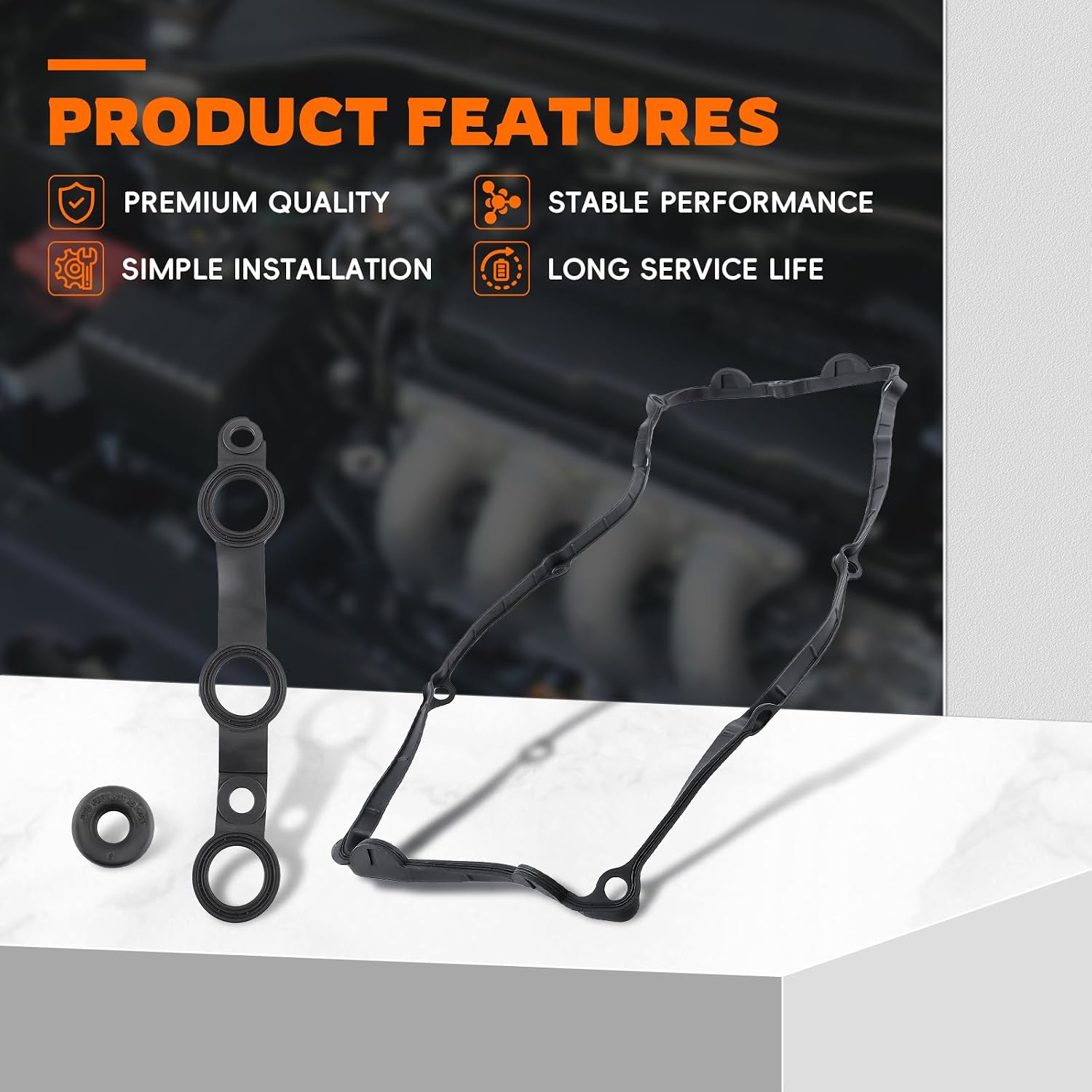 GoaMotors 11129070990 Engine Valve Cover Gasket Kits with Grommet Seals for BMW 323CI 323I 323IS 325CI 325I 325XI 328CI 328I 328IS 330CI 330I 330XI 525I 528I 530I X5 Z3