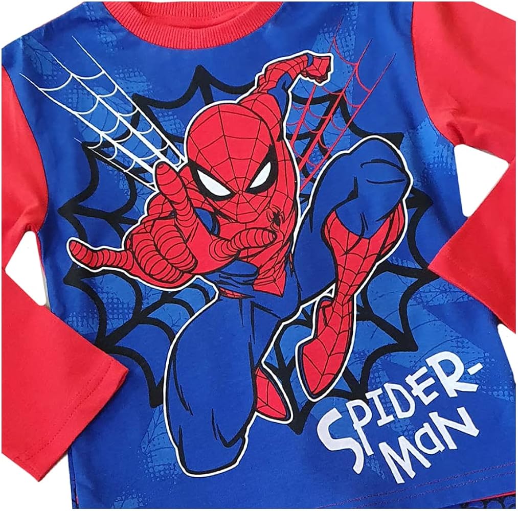 A Contre Sens Pyjama Spider-Man Marvel - 100% Coton - Ensemble 2 Pièces (haut + Short) Spiderman Pyjama