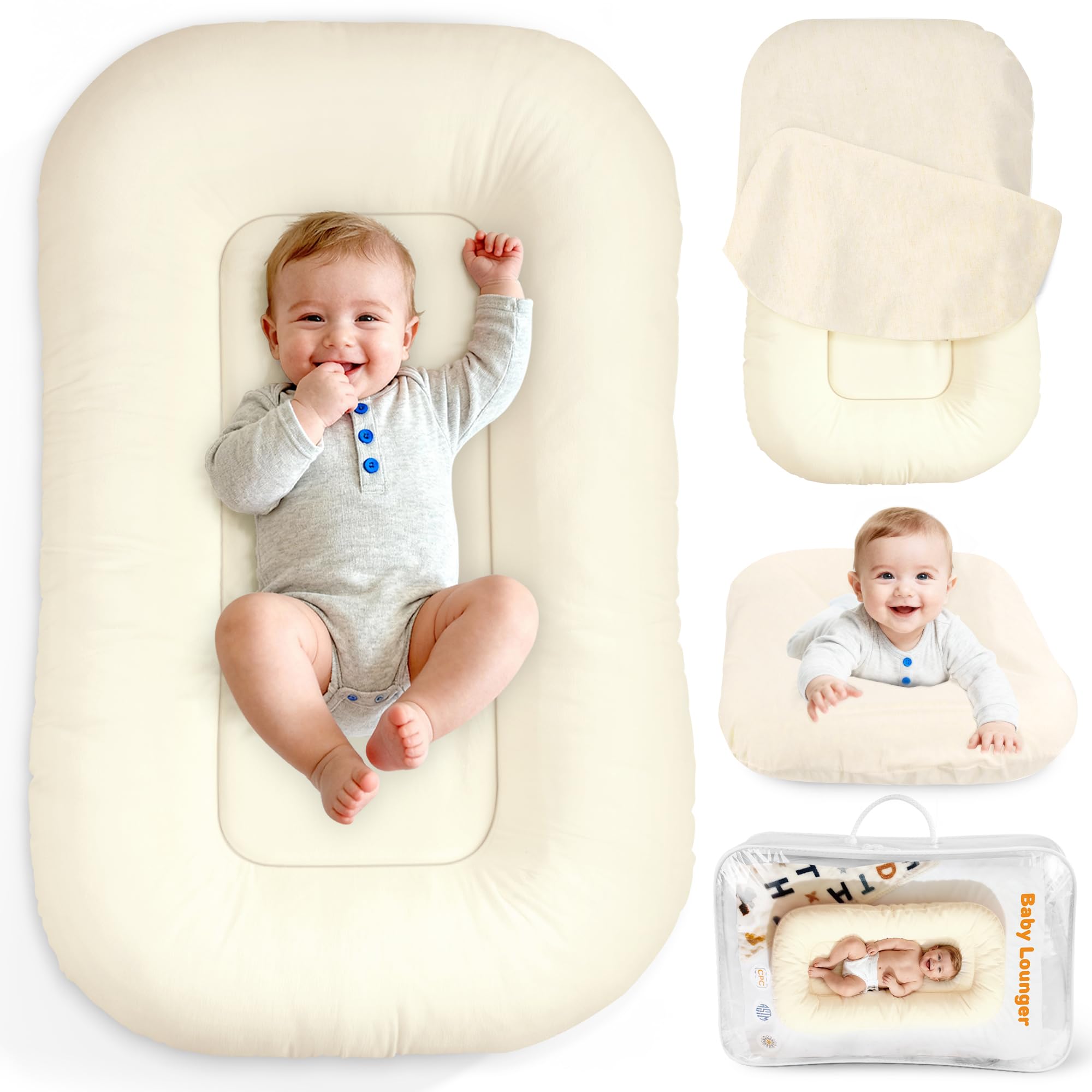 Idudbid Baby Lounger & Snuggle Nest - floor seats and loungers | Mubboo