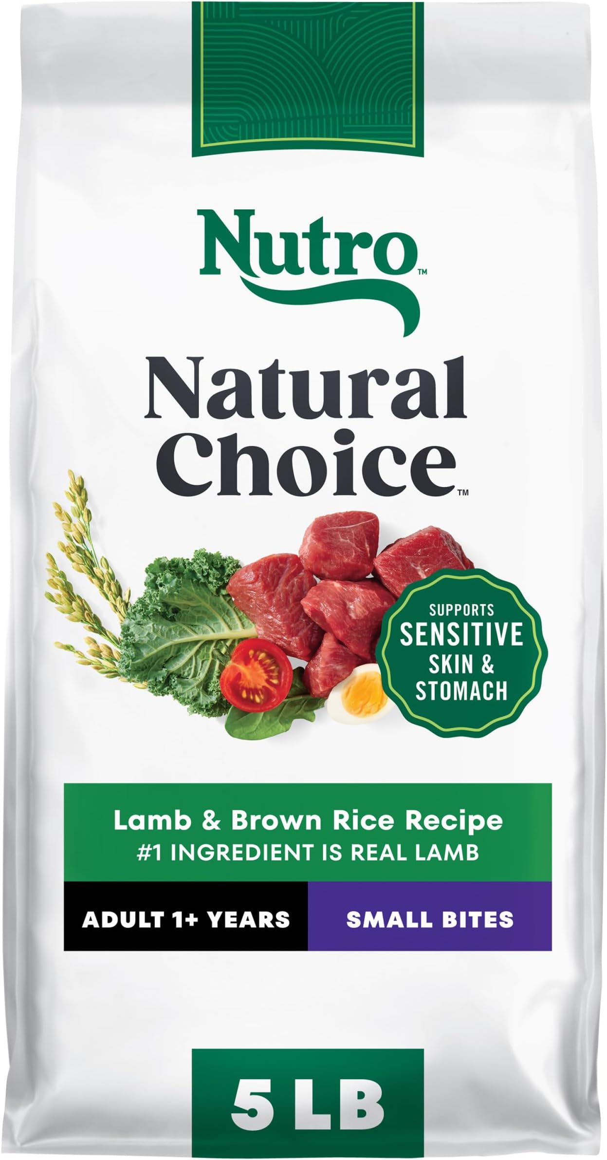Natural Choice Small Bites Dry Dog Food, Adult Dog Food Dry Lamb & Brown Rice Recipe, 5 lbs.