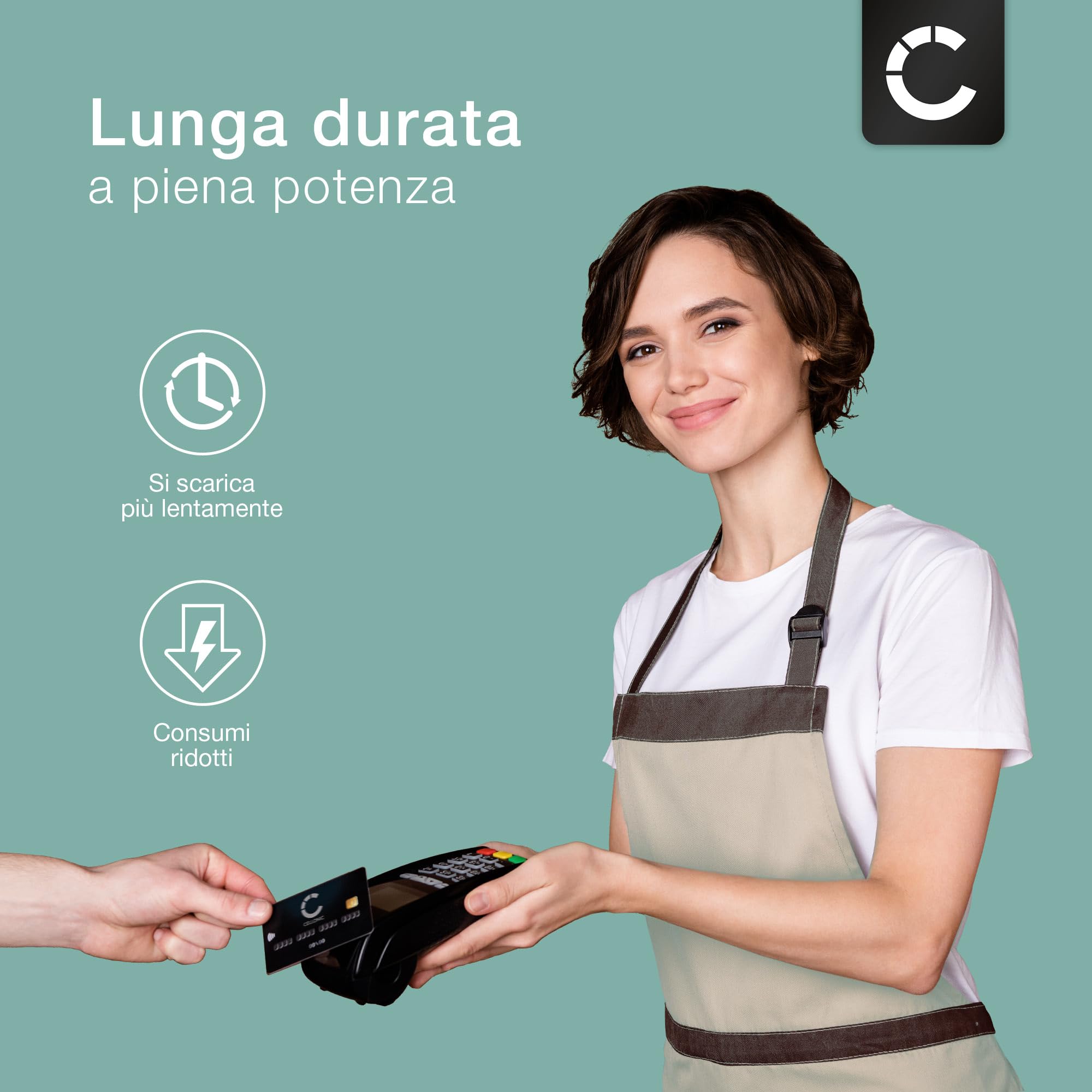 CELLONIC 2x Batteria compatibile con Vectron MobilePro 3, B60 | 2x, (3000mAh-3.7V-Litio Polimeri), Terminale di pagamento / POS Batteria per Vectron MobilePro 3, B60