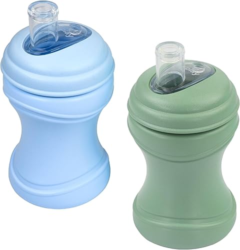 Miniatura 9 de Re-Play - Tazas de transición con boquilla para niños de 1 año - Boquilla blanda de silicona de grado médico y tapa para viajes, forma de reloj de