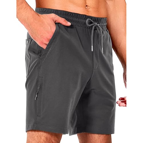 Pioneer Camp Sweat Shorts for Men 7" Inseam Cotton Athletic Casual Shorts with 4 Pockets for Gym Workout Lounge Summer Shorts