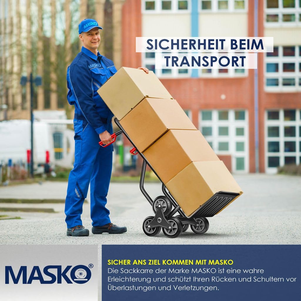 MASKO® Trappensteekwagen, 200 kg, transportwagen, trapklimmer