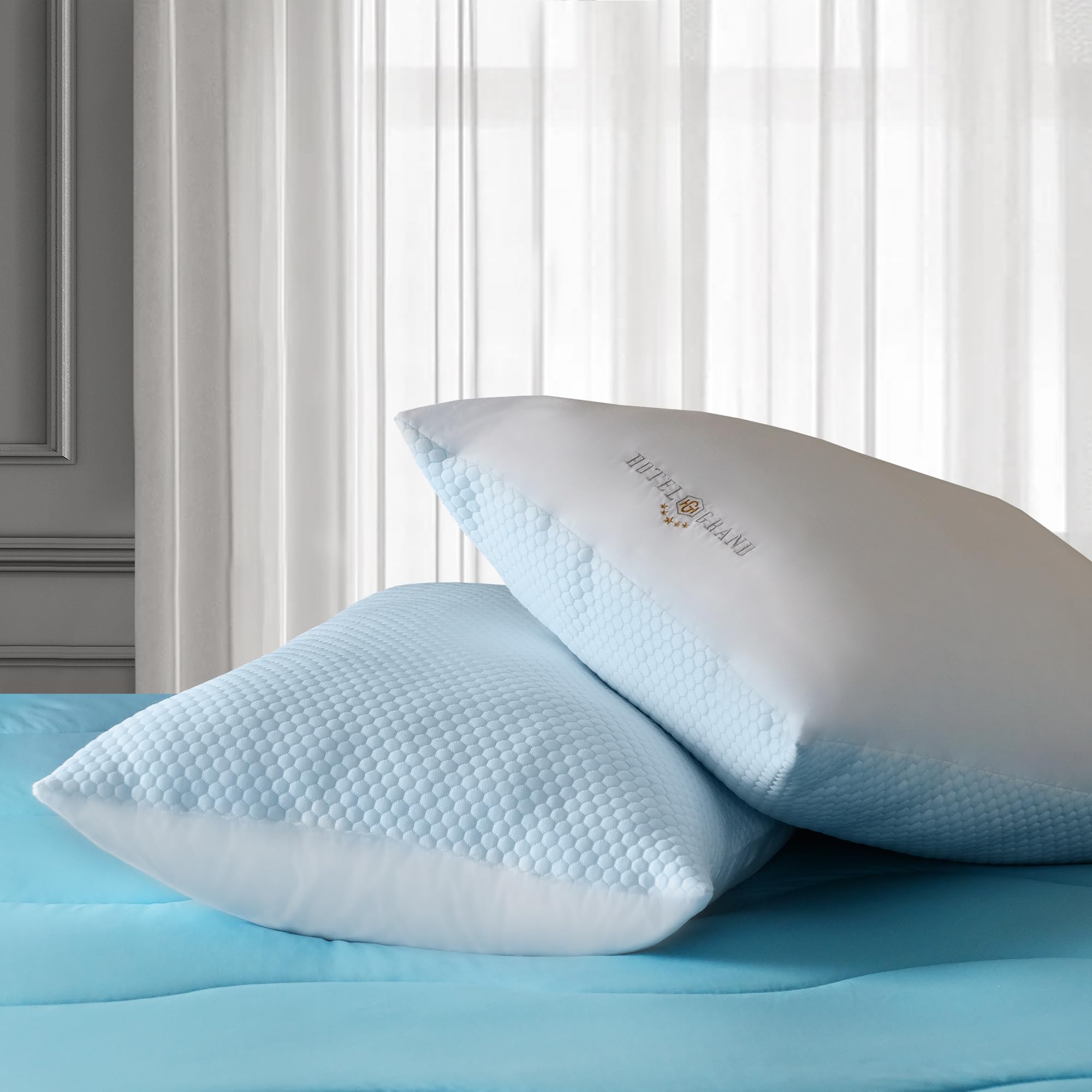 Shoulder Pain WISHEAD Pillows King Size Set Of 2, Hotel Quality