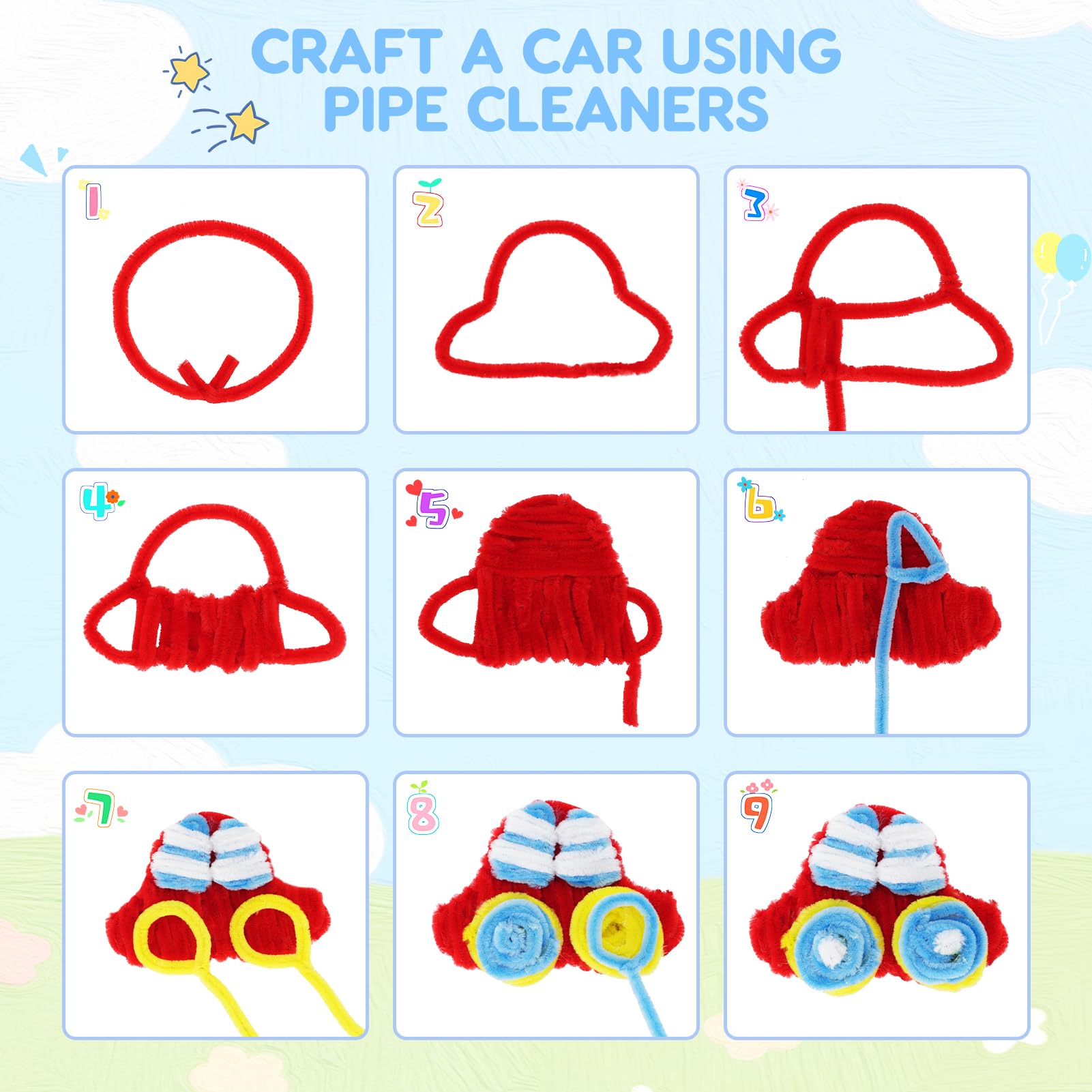 1200 szt. środków do czyszczenia rur, rękodzieło, do czyszczenia rur luzem do sztuki i rękodzieła, wielokolorowe łodygi szenilowe, dekoracja pokoju, dekoracje świąteczne, kreatywne zabawki, prezent