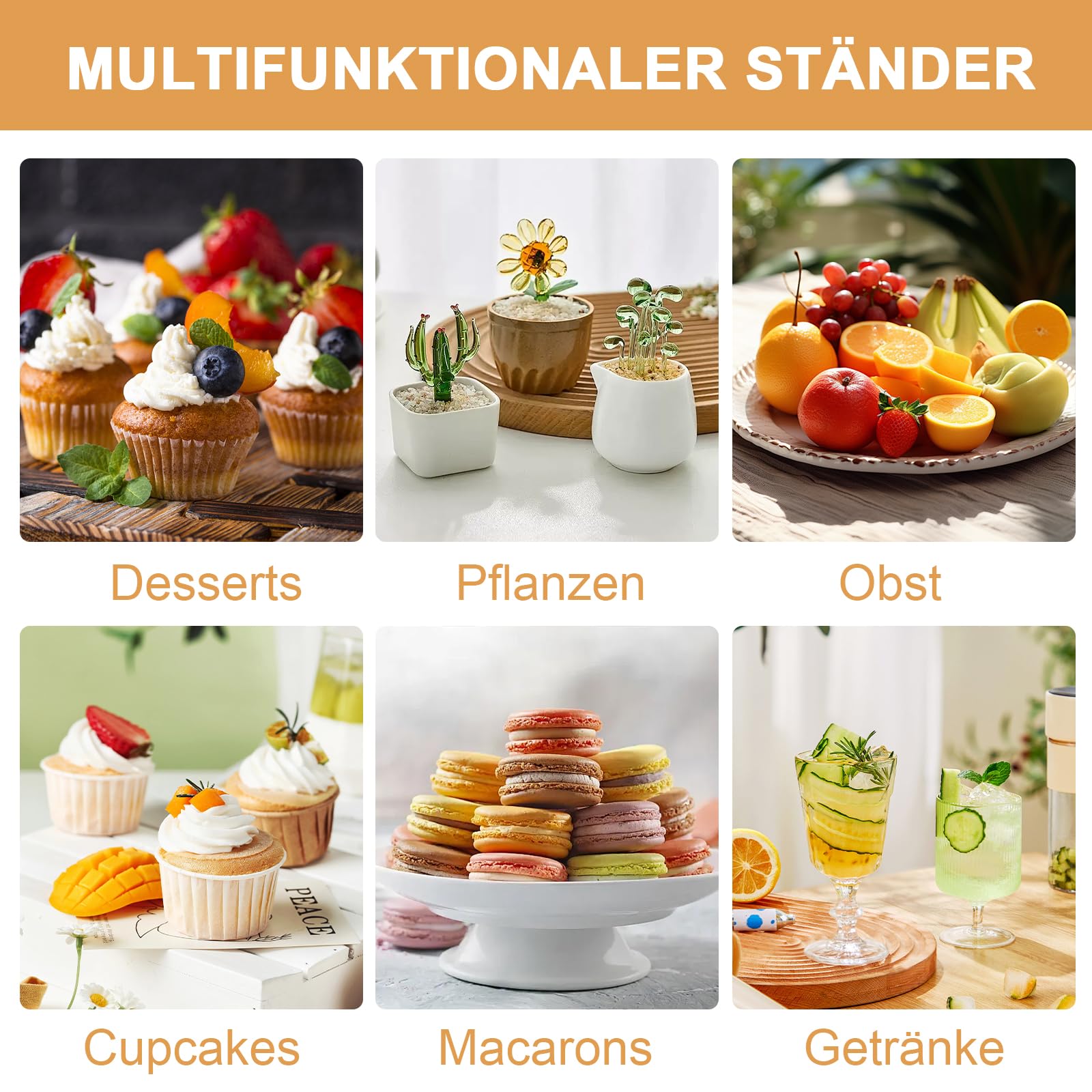Présentoir à gâteaux 4 étages acrylique transparent pour 50 cupcakes mariage fête