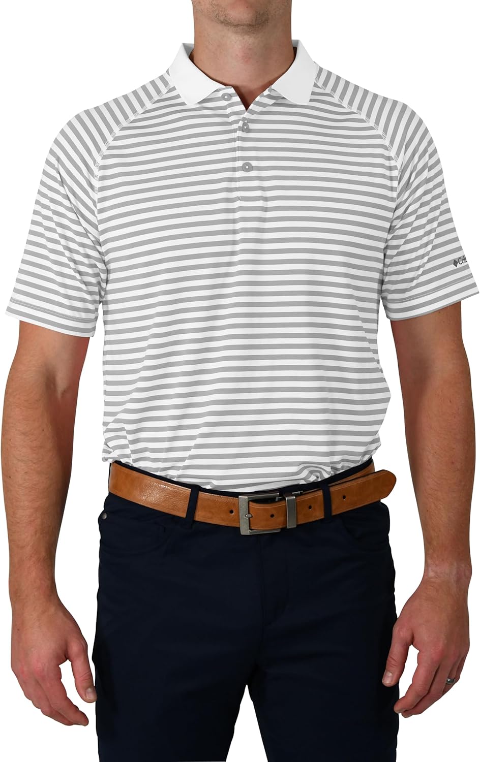Columbia Golf Men's Omni-Wick Stretch League Polo (Small, Cool Grey)