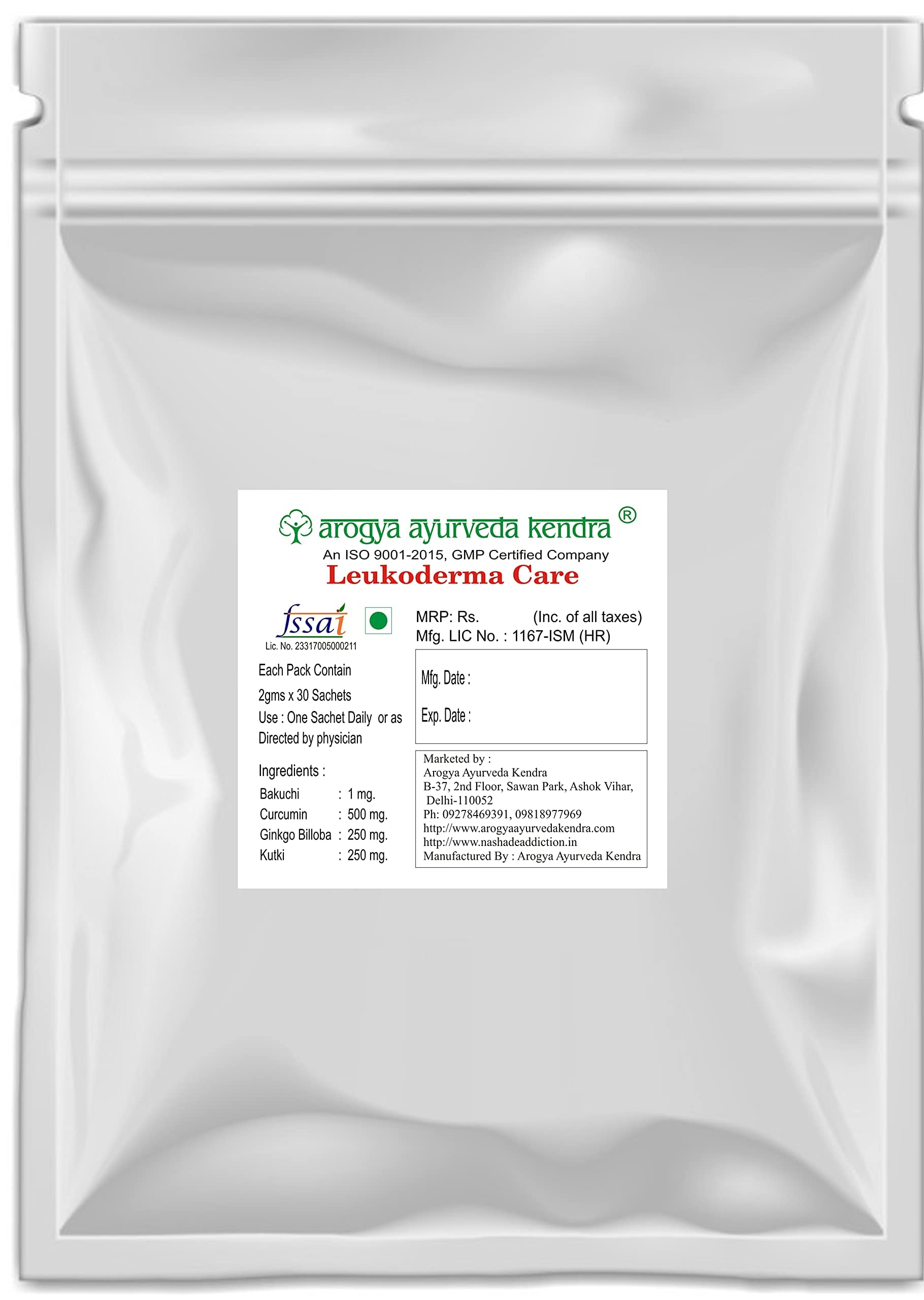 Ayurvedic Powder For Leukoderma & Vitiligo – Helpful In Disappearing White Patches From Body.