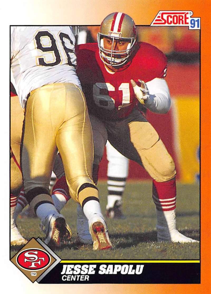 Amazon.com: 1991 Score Football #434 Jesse Sapolu San Francisco