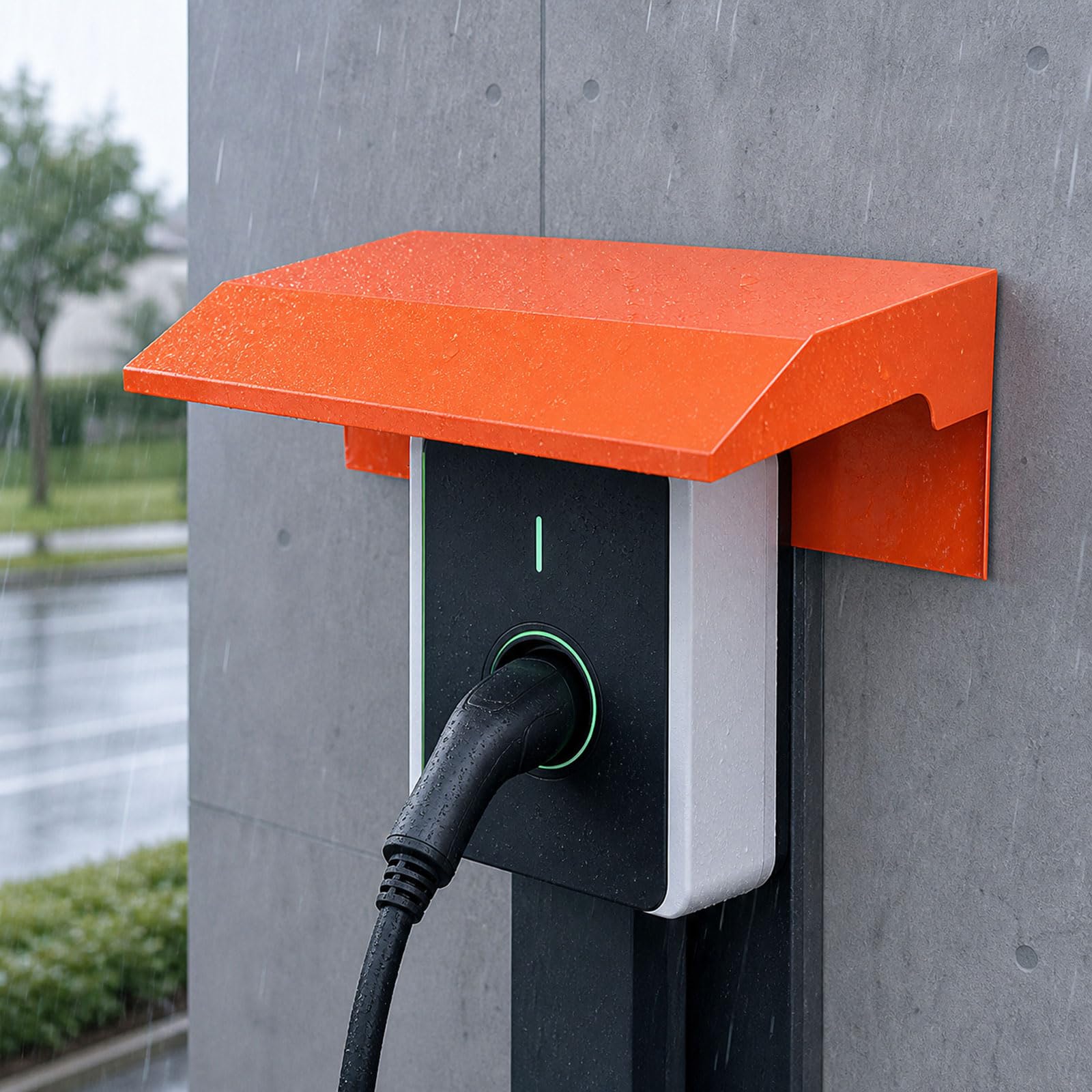 Copertura Wall Box Universale per Veicoli Elettrici,Protezione dalle Intemperie per Stazione Ricarica EV,Tetto Antipioggia per colonnina di Ricarica,per Scatole da Parete Compatte
