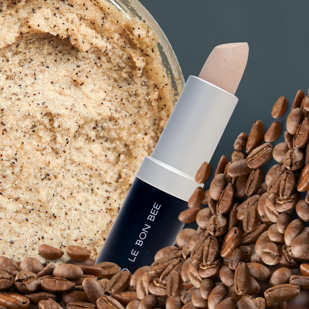 LE BON BEE Lip Exfoliator, Moisturizing Lip Scrub, Unisex, Fragrance Free, Cruelty Free, Paraben Free, Gluten Free, Made proudly in USA with love.