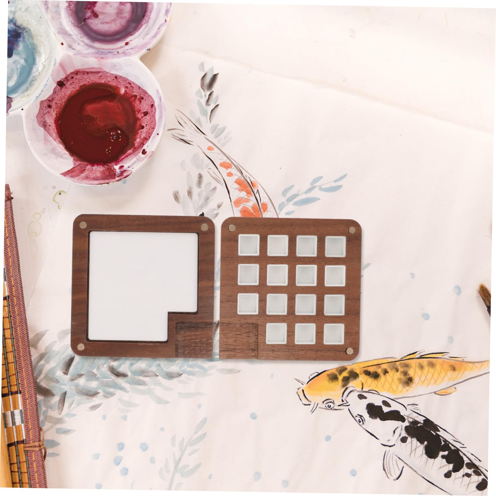Artibetter 5pièces Boîte à Pigments Aquarelle Palette De Mélange Portable Compartiments pour Gouache Et Peinture Rangement Pratique pour Artistes