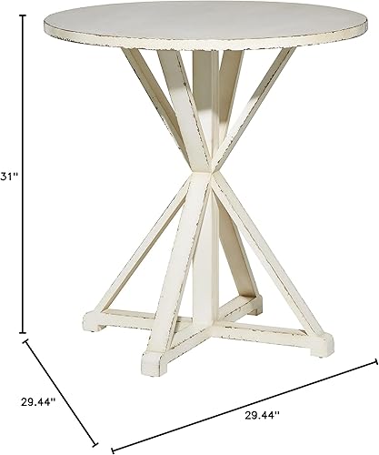 Miniatura 9 de Deco 79 Mesa auxiliar de madera para mesa auxiliar, mesa auxiliar de 29 x 29 x 31 pulgadas, color marrón