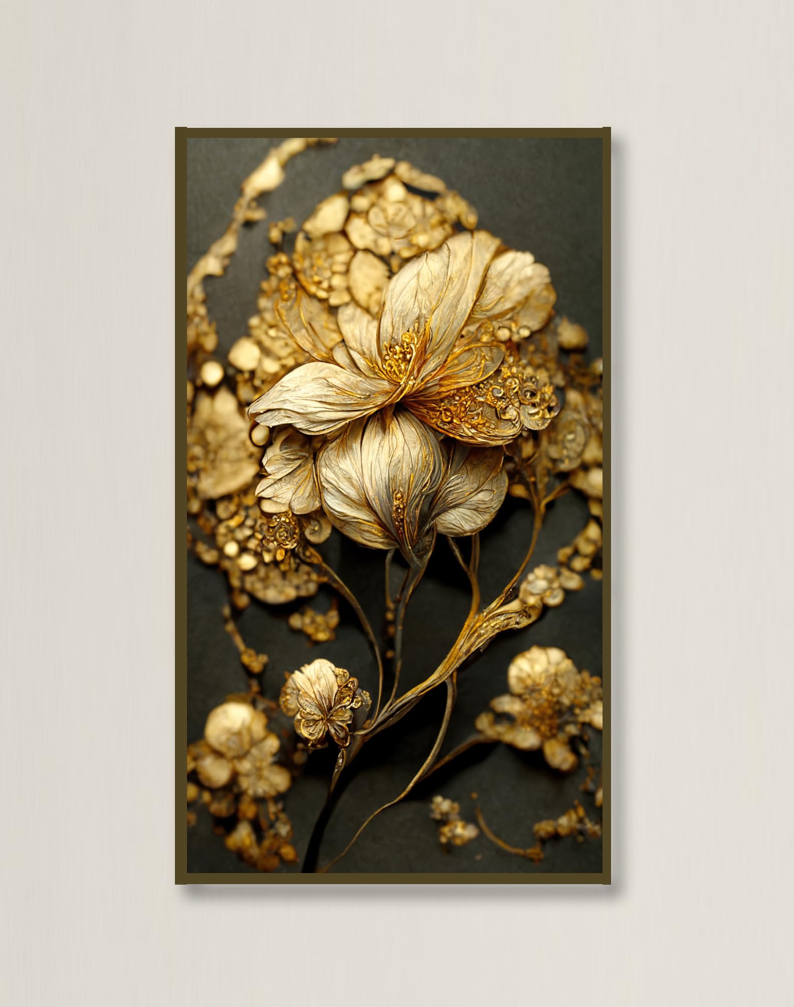 INKEDIFY Glittering Golden Flowers Acrylic Wall Painting Wall Sticker(No Frame Included) Self Adhesive Sticker 90x52 cm(Pack of 1) (B0D49HDBR1) Amazon Price History, Amazon Price Tracker