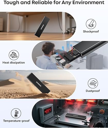 Miniatura 6 de SSD externo de 1 TB - SSD portátil USB 3.2 Gen 2 de hasta 1000 MBs de velocidad de lectura, unidades de estado sólido externas Plug-and-Play,