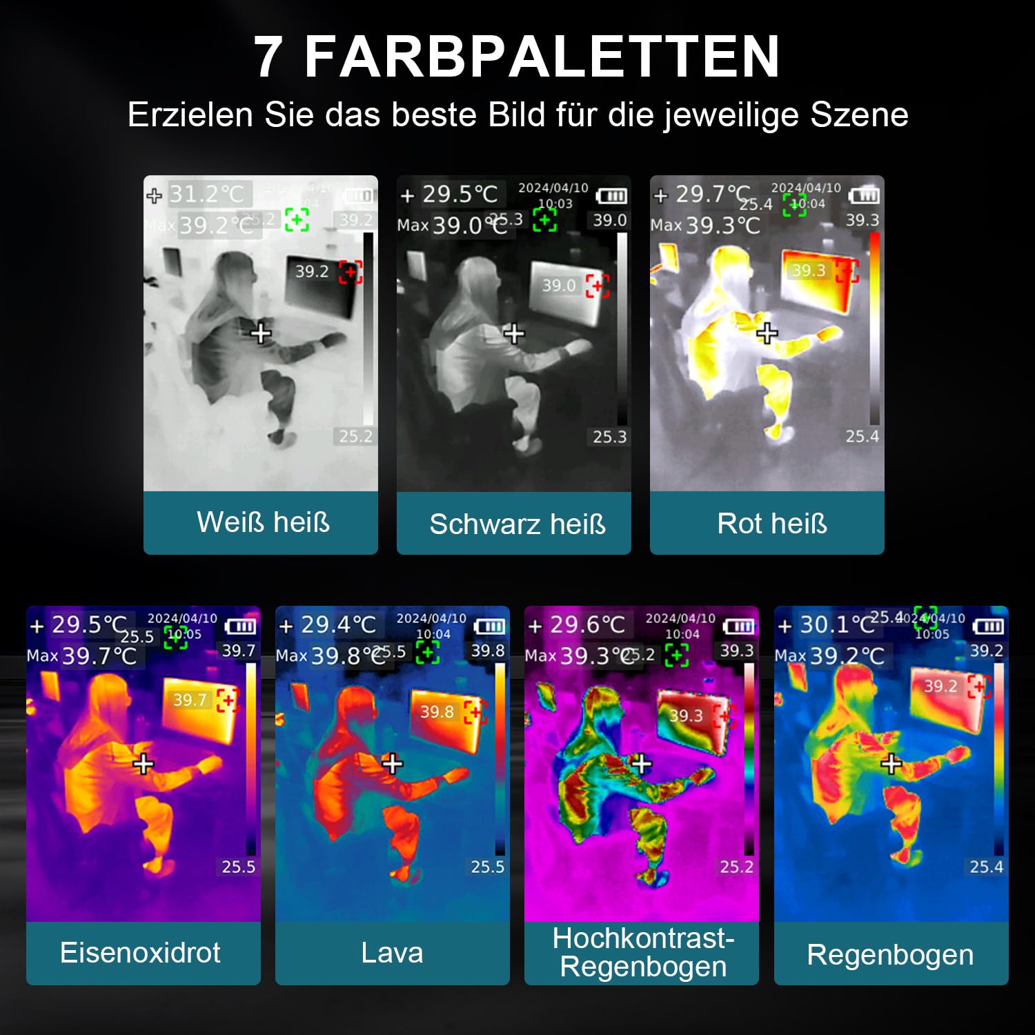 HANMATEK Ti260 Infrarot Wärmebildkamera 256×192 Pixel | -20 bis 400°C Messbereich, Wiederaufladbarer Li-Ionen Akku, Diagnose von Temperaturanomalien für Elektrik & Heizung