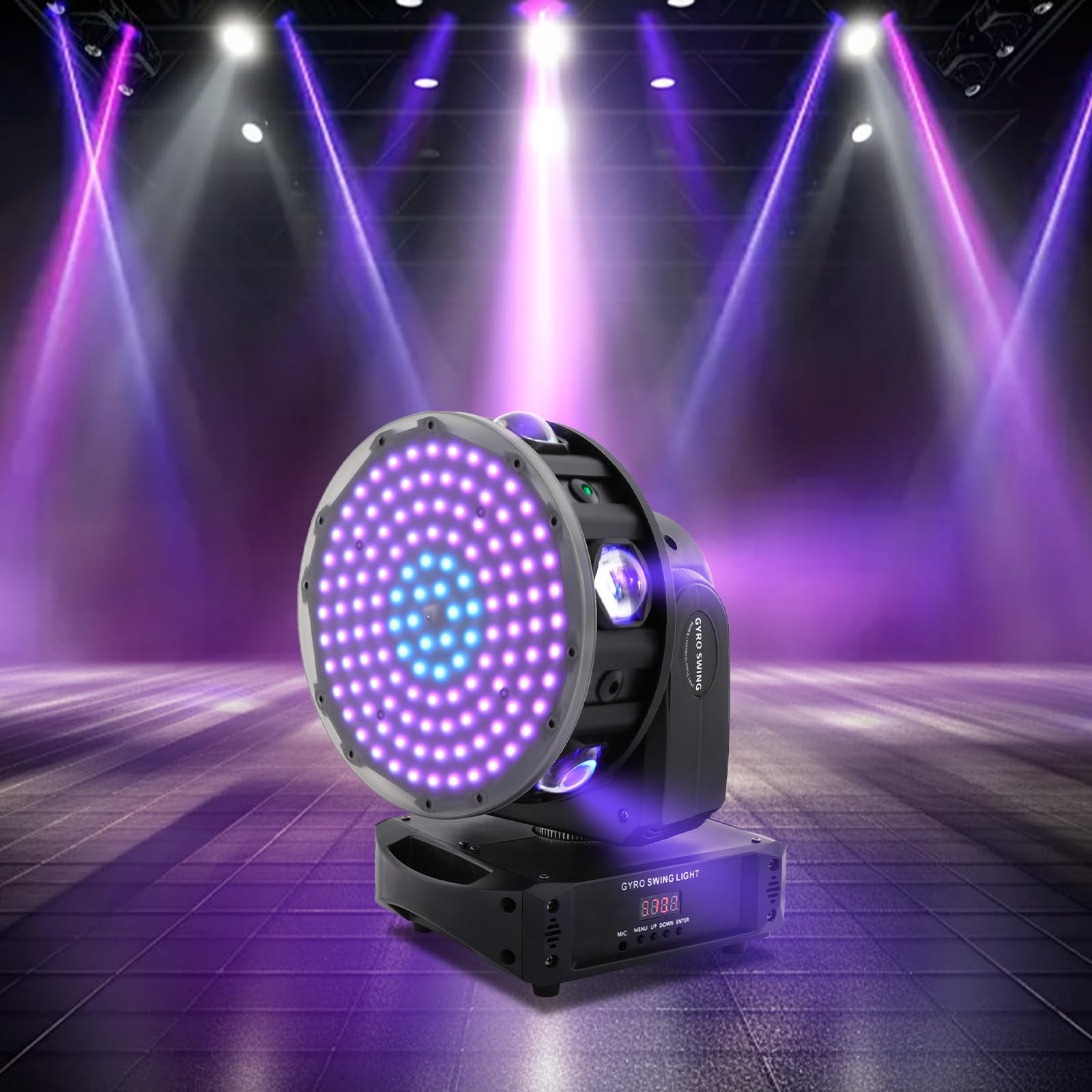 Moving Head Led, 150W Bühnenlicht mit 6 * 15W LED Beads und Mehrere Steuermodi, Einstellbare DJ Licht RGBW für Weihnachten Hochzeit Disco Party Bar Lichteffekte Lichttechnik & Zubehör