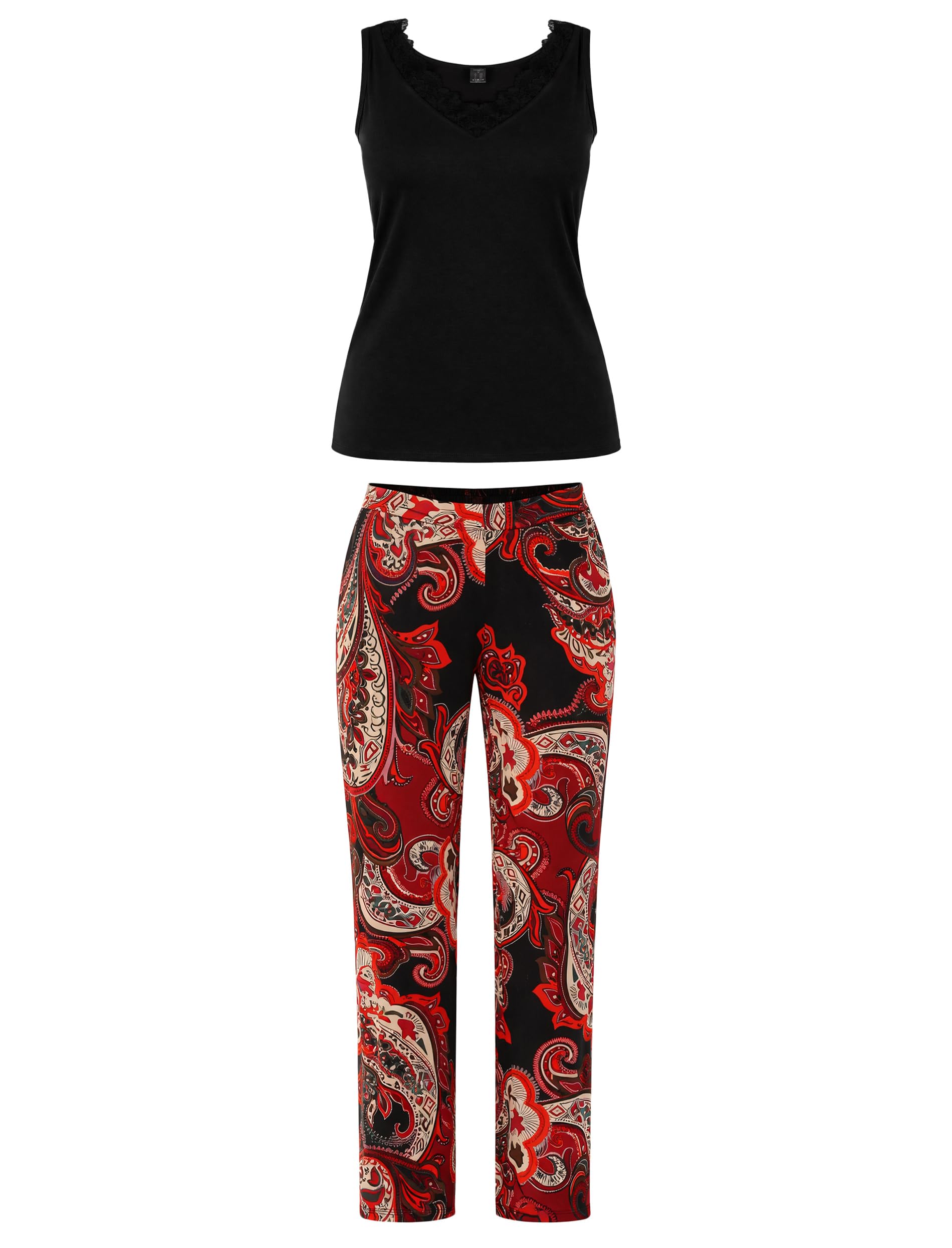 VIVISENCE - Pijama de tres piezas para mujer, con albornoz suave y cómodo