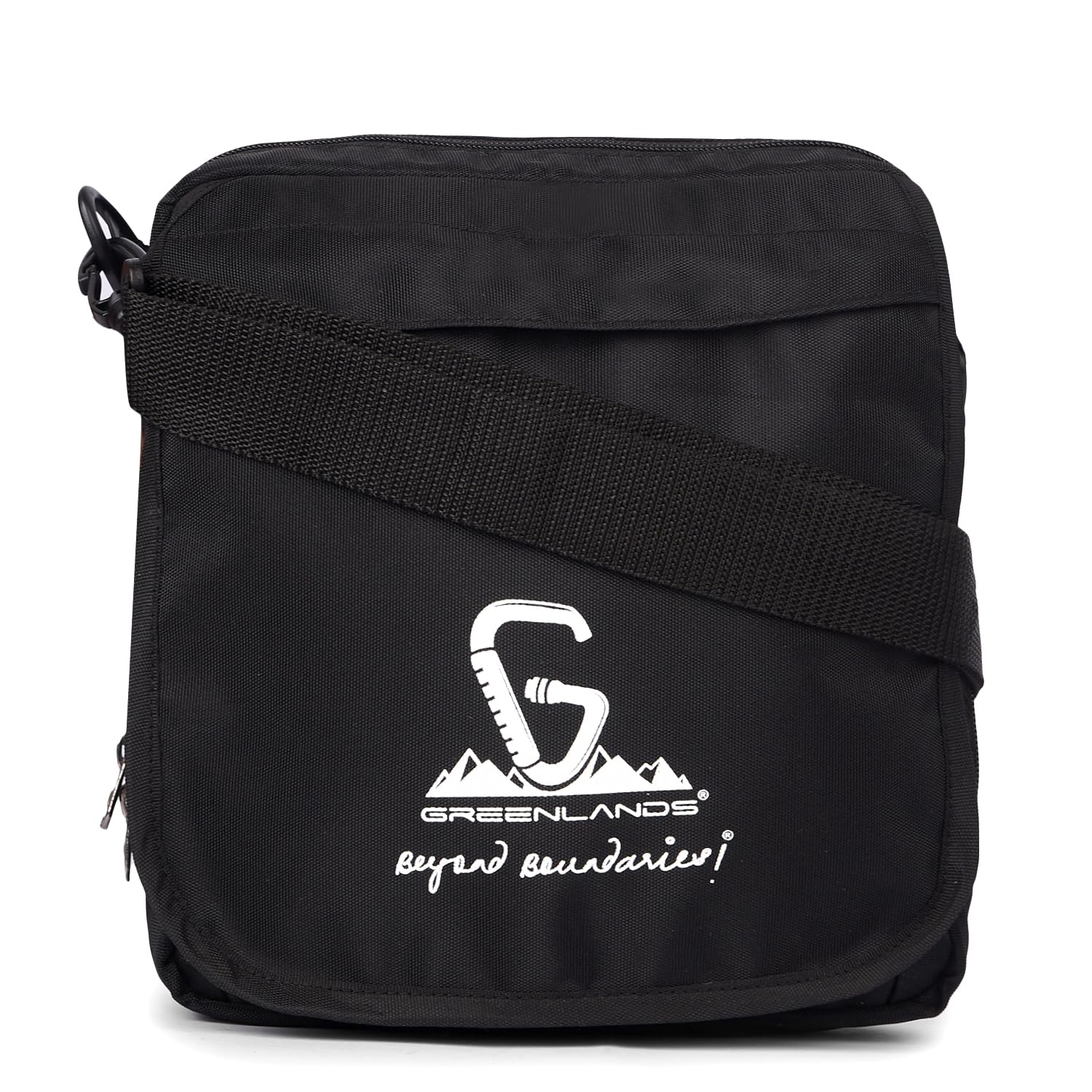 greenlands Crossbody Sling Stylish Backpack with Adjustable Strap & Tablet Sleeve | Multi-Pocket Organizer for Better Management | Ideal for Hiking & Travel | Unisex (Black)-picture-35