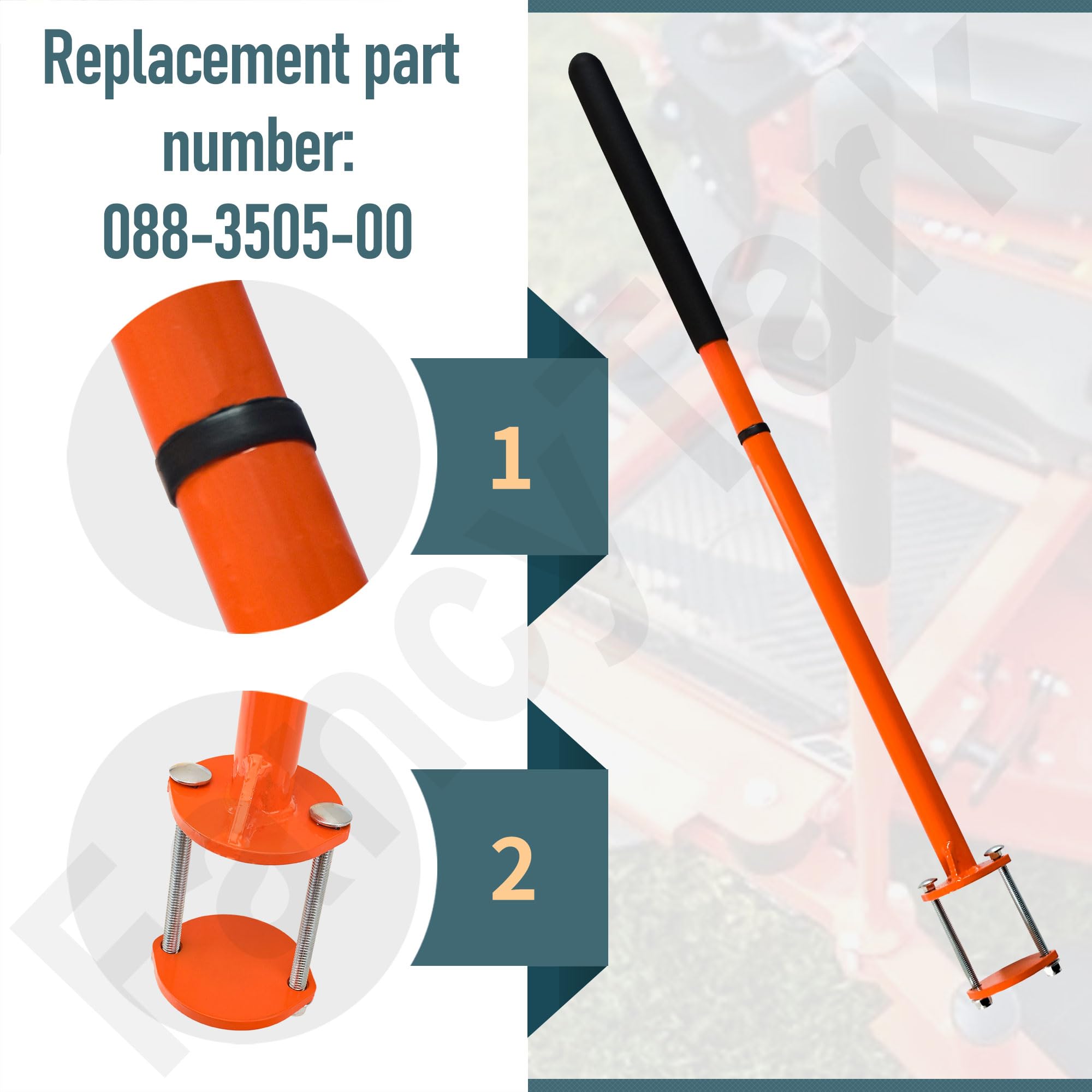 088-3505-00 Kit de mango de asistencia de montaje compatible con cortacéspedes Bad Boy, se adapta a cortacéspedes de la serie R 2019-presente