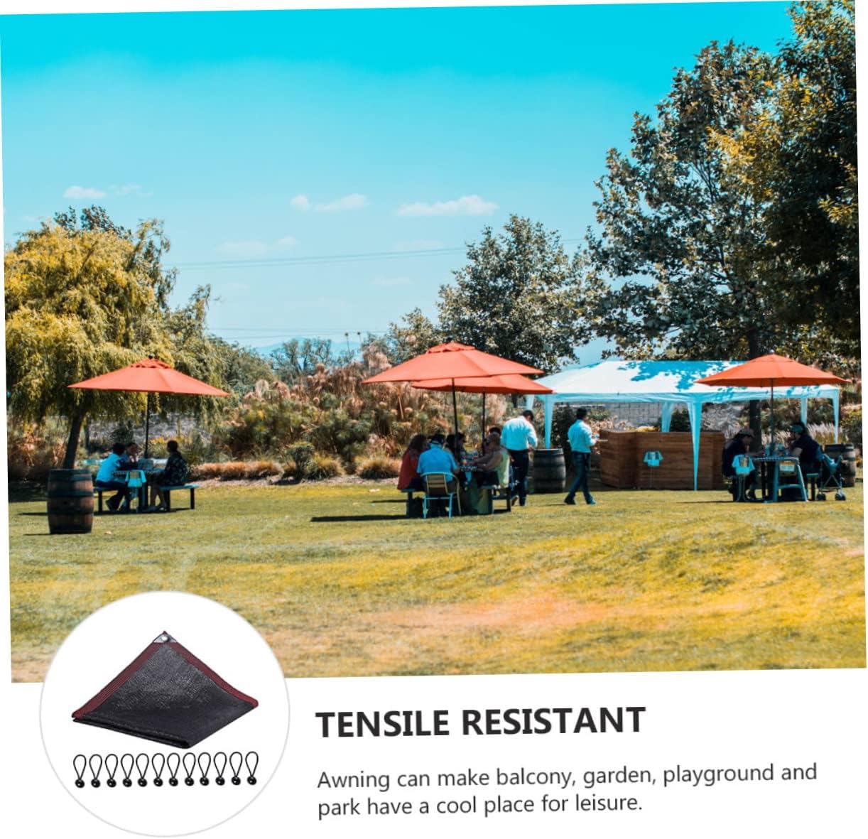 BESPORTBLE 90% UV Protection Shade Cloth Cover for Outdoor Gardens Patios Lawns Durable Sunshade Netting with Binding Balls for Effective Sunscreen