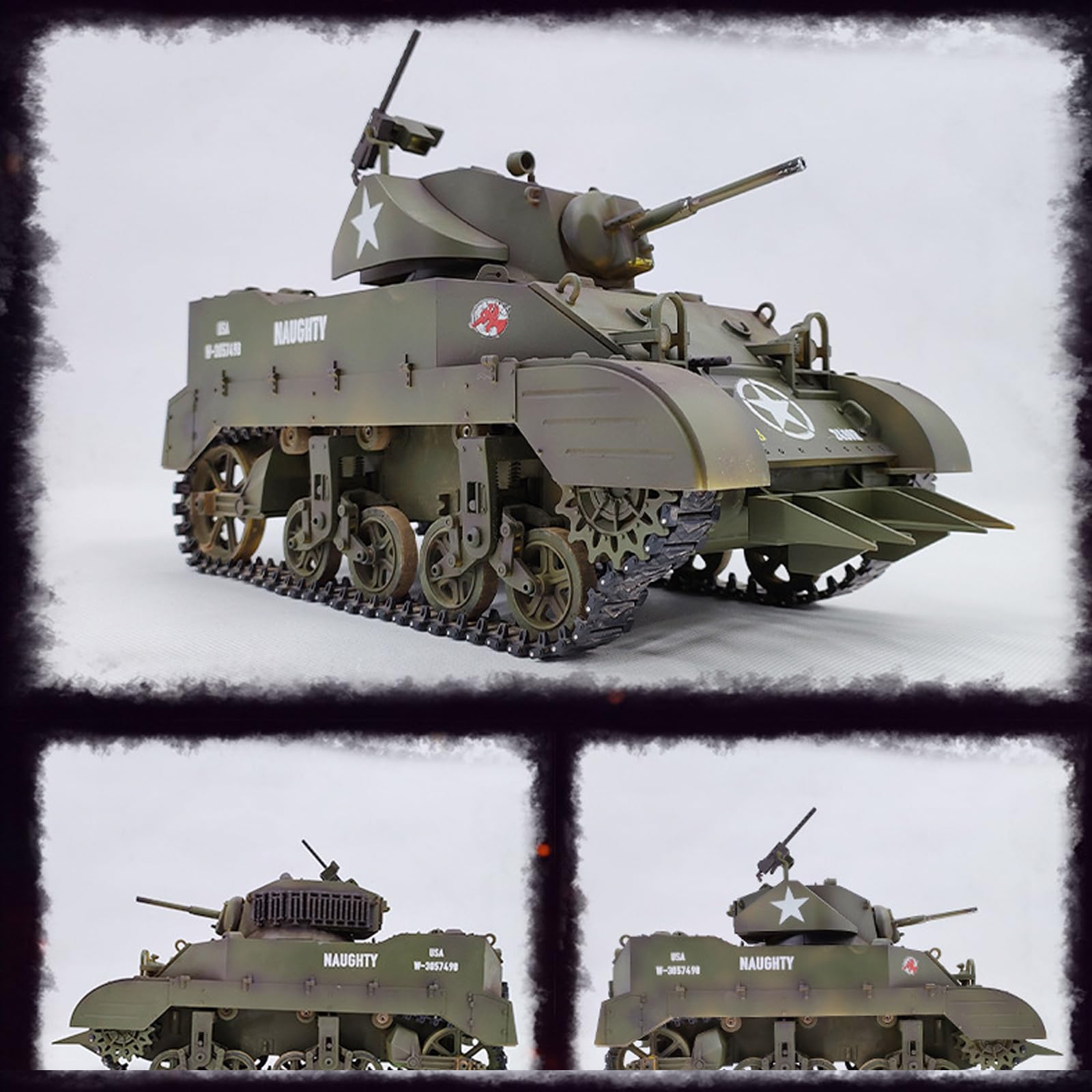 1/16 ラジコン アメリカ軽戦車M5-A1 Amazon | ラジコン 戦車2.4GHz 1/16アメリカ陸軍スチュアート