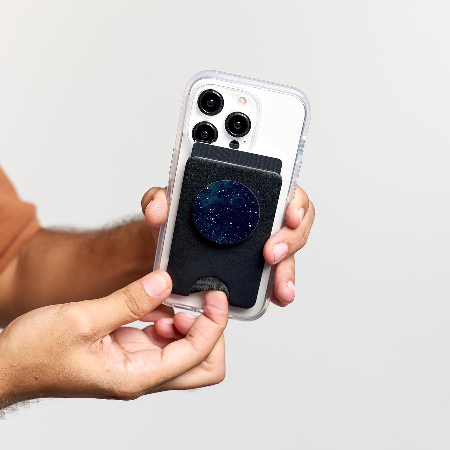 Neil deGrasse Tyson Galaxy & Stars PopSockets PopGrip: Swappable Grip for Phones & Tablets, Black, Compatible with All Smartphones and Tablets