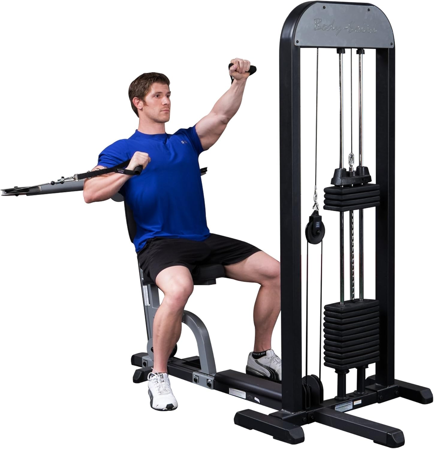 Body-Solid Pro Select Multi-Functional Press Station - Versatile Home Gym with 310-Pound Weight Stack for Vertical Shoulder, Incline & Decline Chest Presses - Perfect for Stability Exercises
