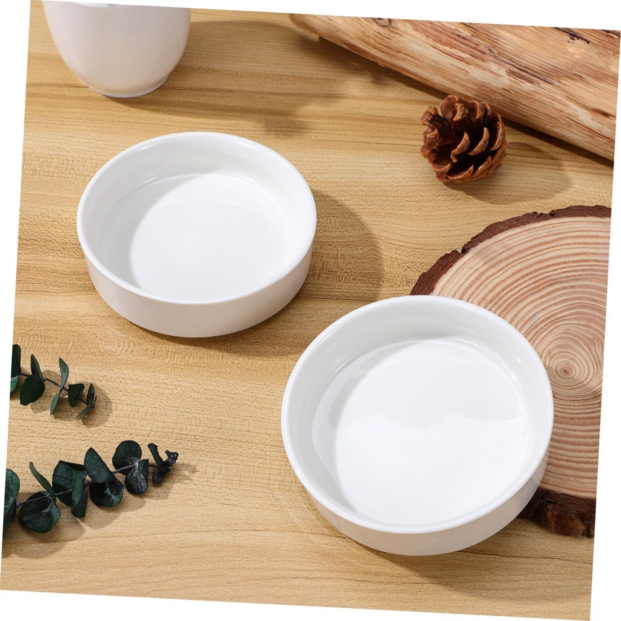 6pcs Ceramic Plant Saucer Trays for Indoor Use Heavy Duty Drip Trays for Potted Plants and Flower Pot Bottom Plates Prevents Water Staining