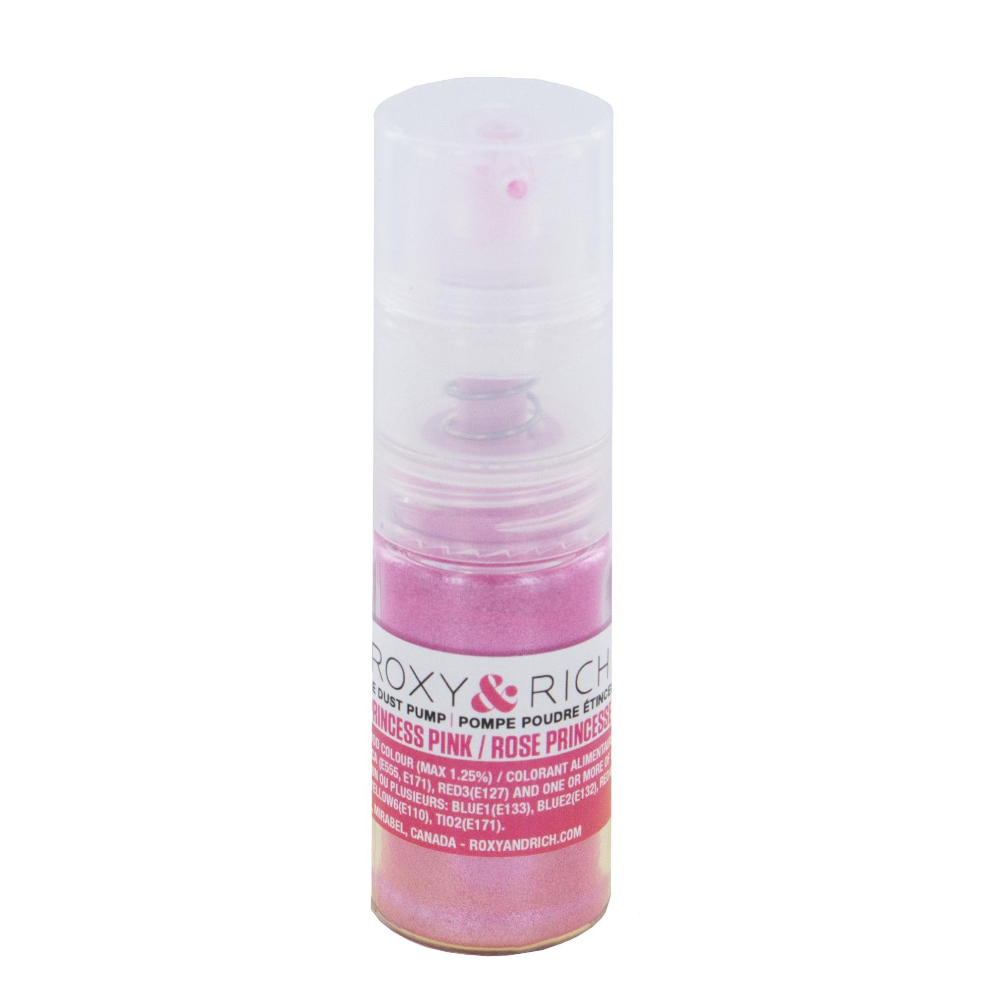 Roxy & Rich Edible Hybrid Sparkle Dust Pump, 4 Grams Princess Pink