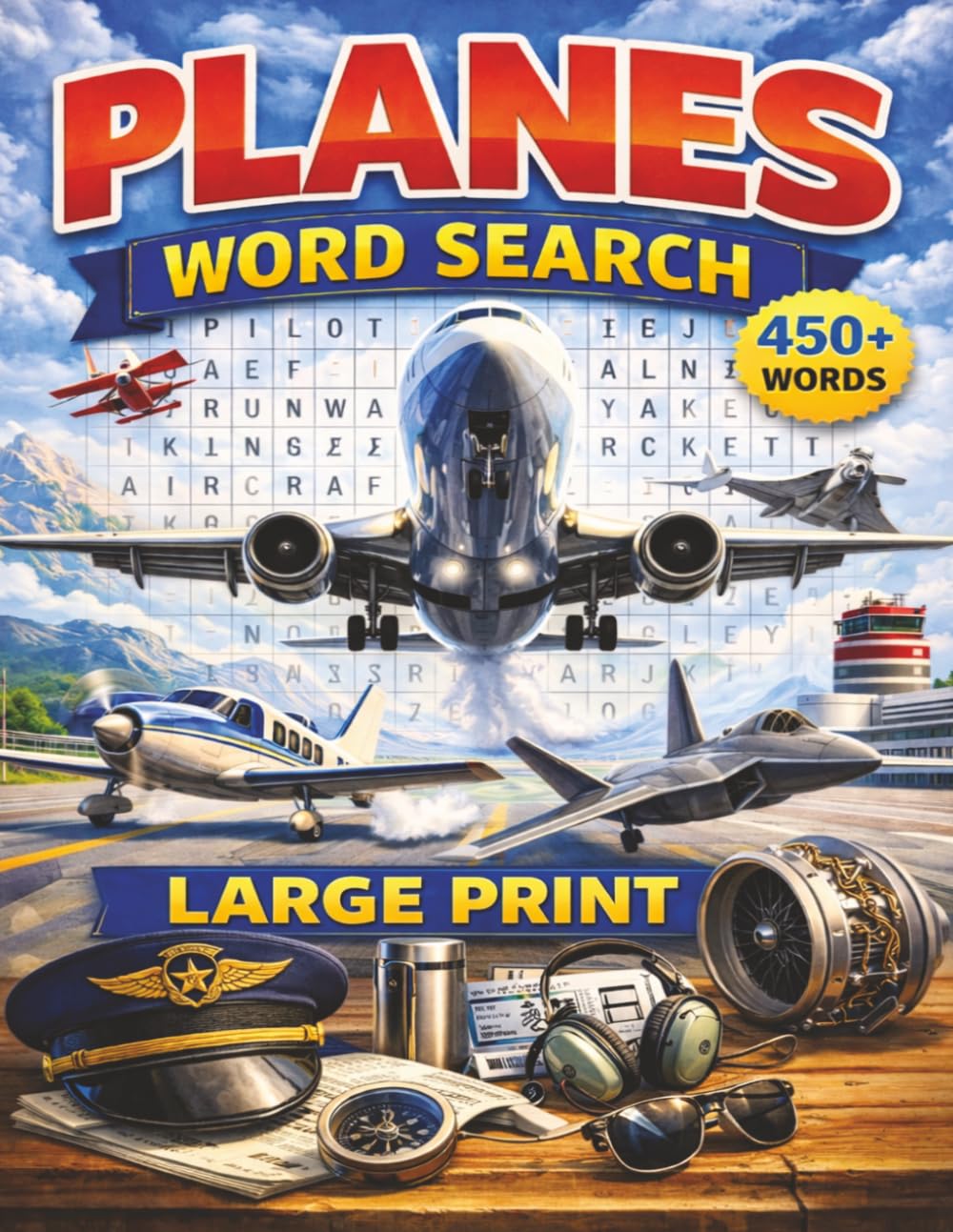 Planes Word Search: 50 fun and educational puzzles for teen and adult aviation enthusiasts!