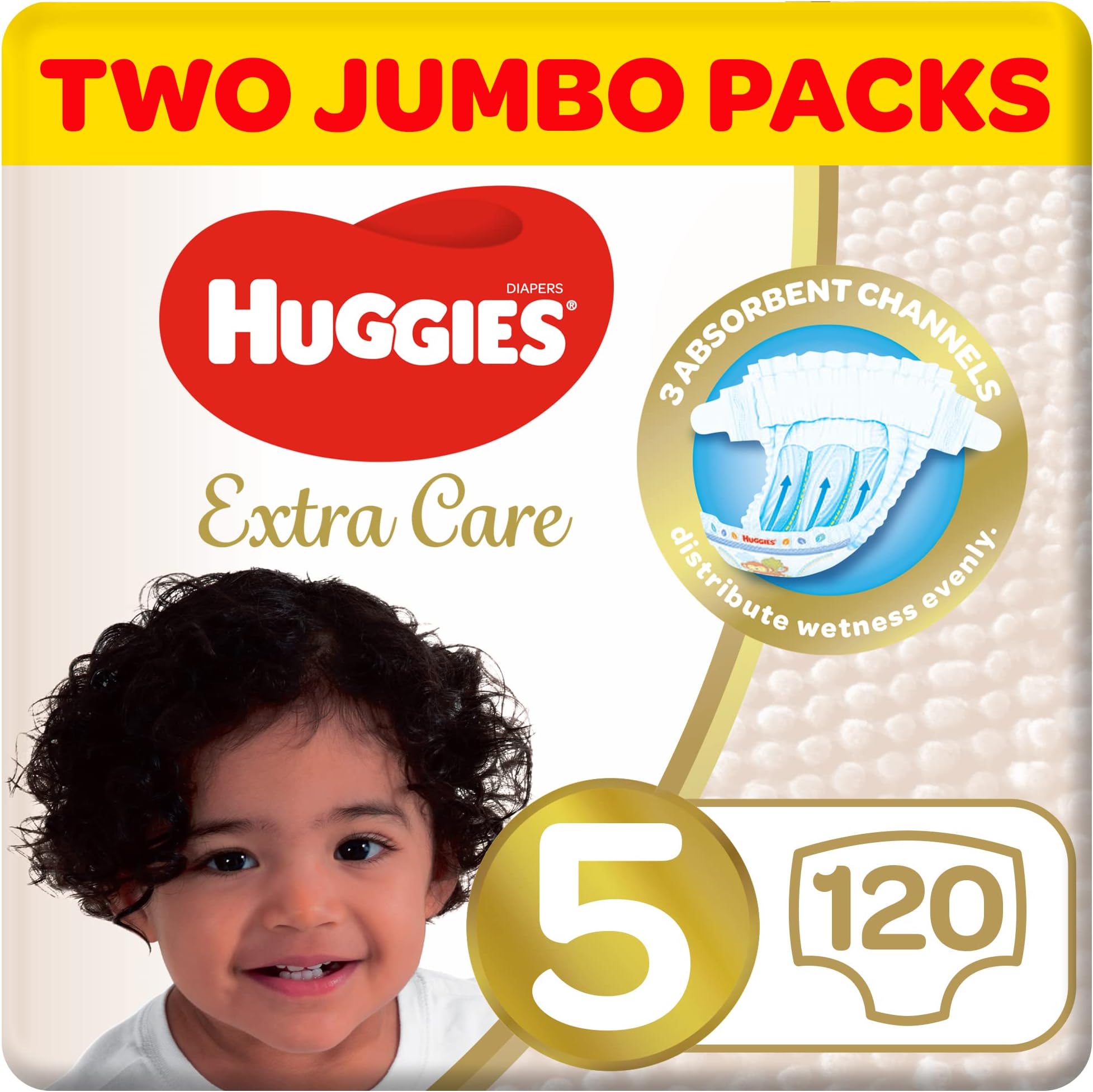 Huggies Extra Care, Size 5, 12 22 kg, Twin Jumbo Pack, 120 Diapers Buy Online at Best Price in