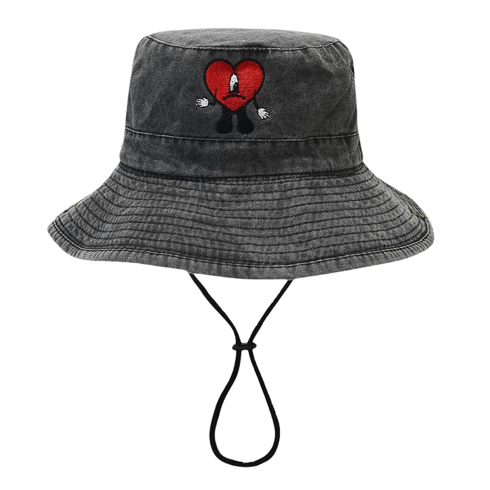 Sombrero de Pescador UPF 50+ Unisex con Sombrero De Arbustos De Algodón con Borde Ancho, Correa De Barbilla Extraíble, Brotes Laterales Y Agujeros De Ventilación