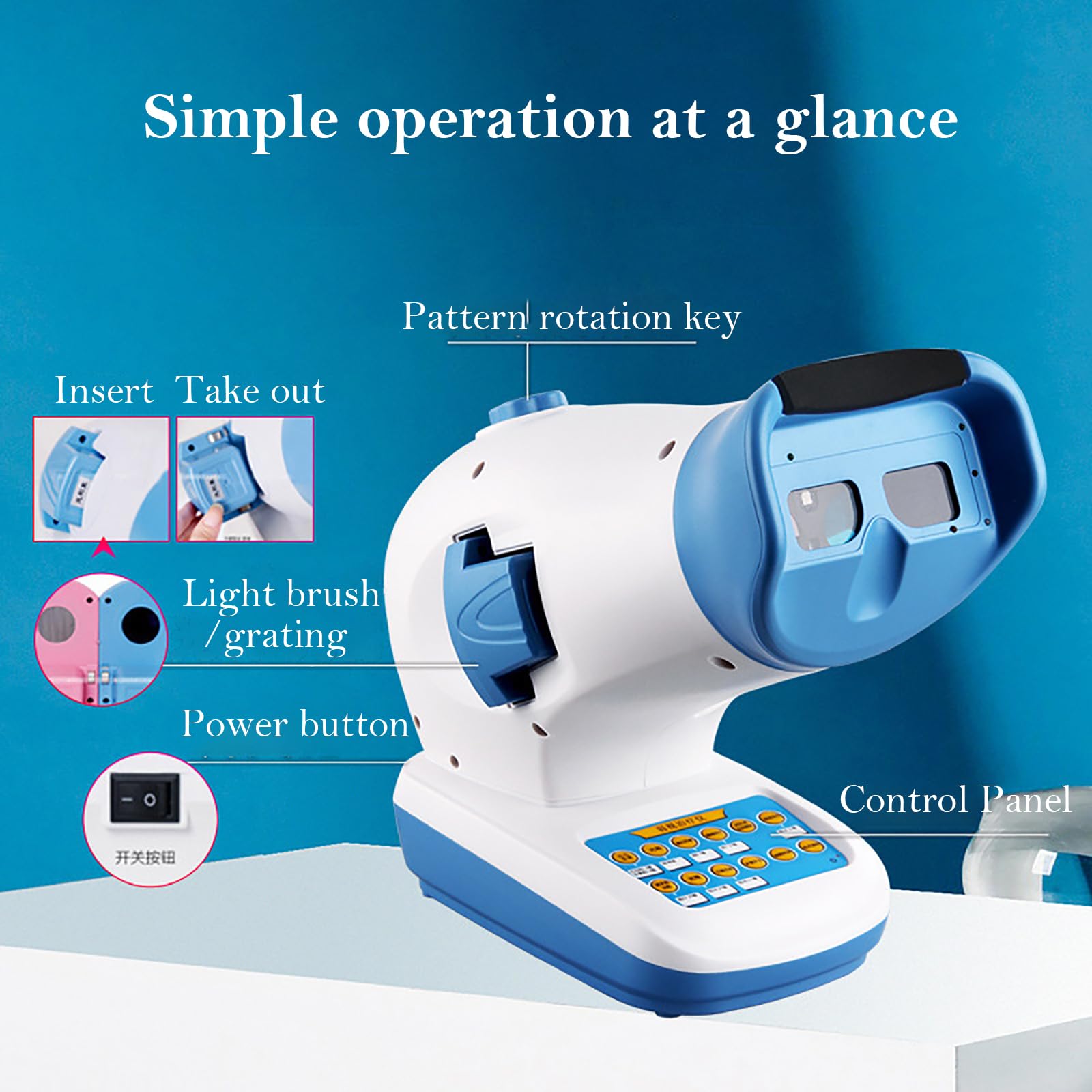 KEhtu Dispositivo di Allenamento per L'ambliopia, Dispositivo di Correzione Dell'ambliopia per Studenti, Adatto per Ipermetropia, Anisometropia, Strabismo, Ambliopia E Altri