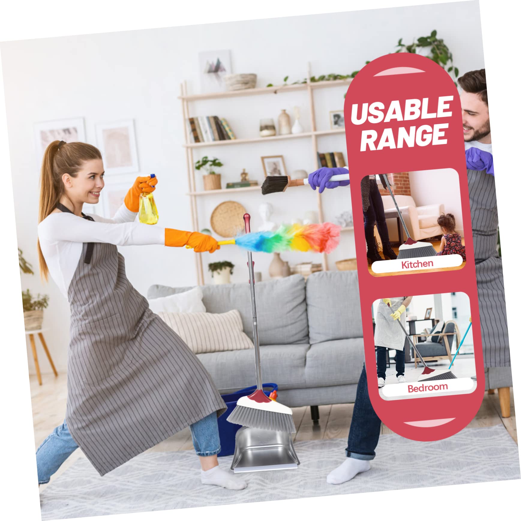 Balacoo 1 Set Broom Dustpan Combination Room Cleaning Shovel Broom for Home Housewarming Supple Broom Household Dustpan with Broom Household Dustpan and Broom Home Cleaning Tool