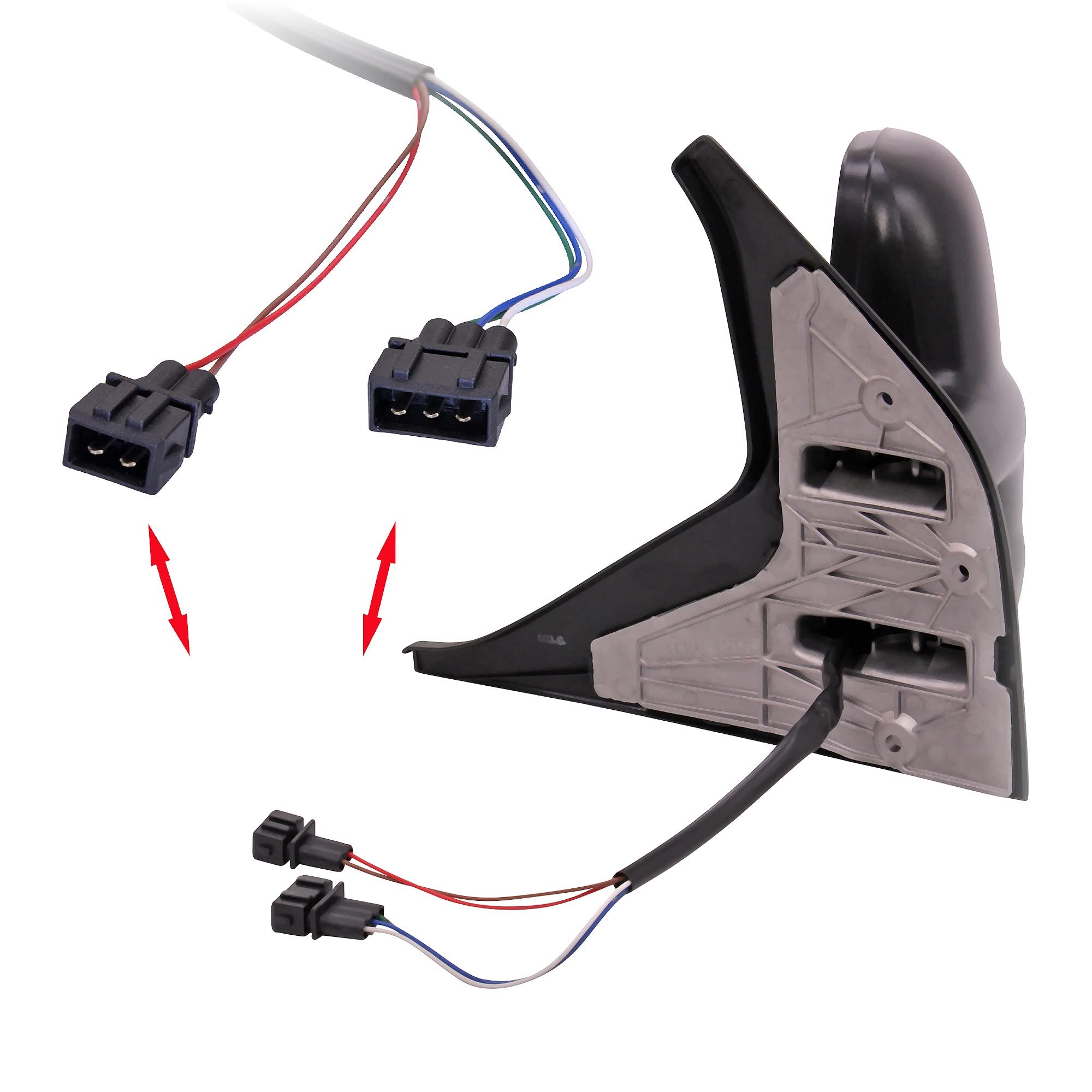 1x Specchio retrovisore esterno elettrico sinistro riscaldato | Compatibile con: VW TRANSPORTER T4 Bus, TRANSPORTER T4 Kasten, TRANSPORTER T4 Pritsche/Fahrgestell (70E, 70L, 70M, 7DE, 7DL