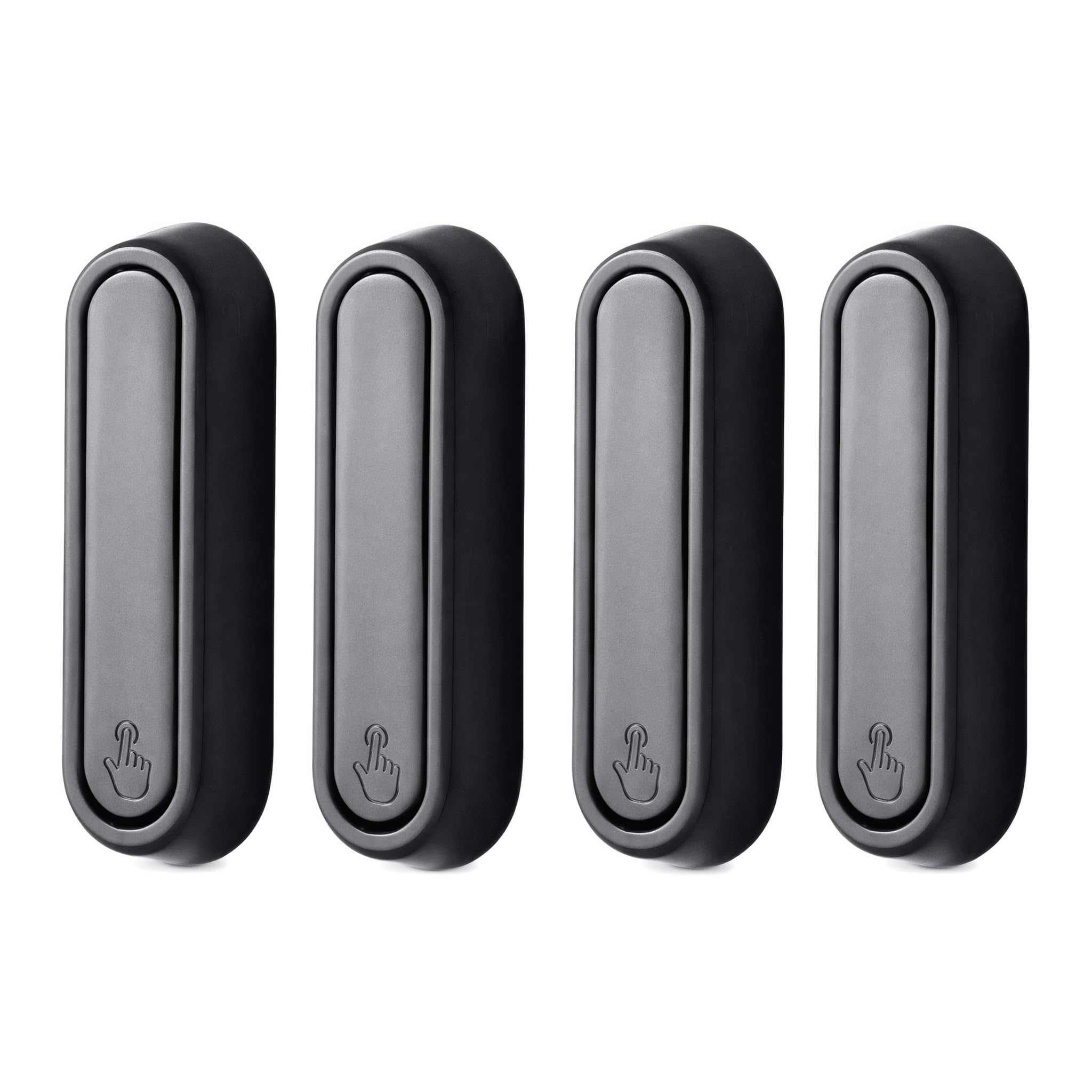 Maslasee 4-Pack Grey Foldable Wall Hooks, Heavy Duty Zinc Alloy Flip Down Coat Hooks Wall Mounted for Hanging Coat, Bag, Towel, Key, Space Saving for Bathroom, Kitchen, Hallway (Grey)