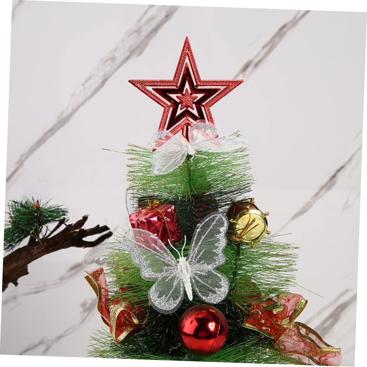 SEWACC 60stücke Gefälschte Schmetterlinge Mit Clip Realistische Diy Dekoration Für Bastelarbeiten Hochzeiten Partys Und Weihnachtsbaum Schmuck