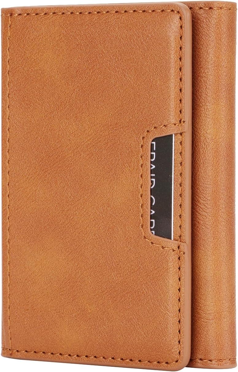 2-in-1 Protective Case for Samsung Galaxy S24 Ultra with Detachable Magnetic Wallet Card Holder Supports Magnetic Wireless Charging Premium PU Leather Bracket Function (Brown)