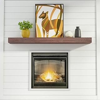 60 Inch Solid Wood Fireplace Mantel Shelf - 110 LBS Capacity, Easy to In...