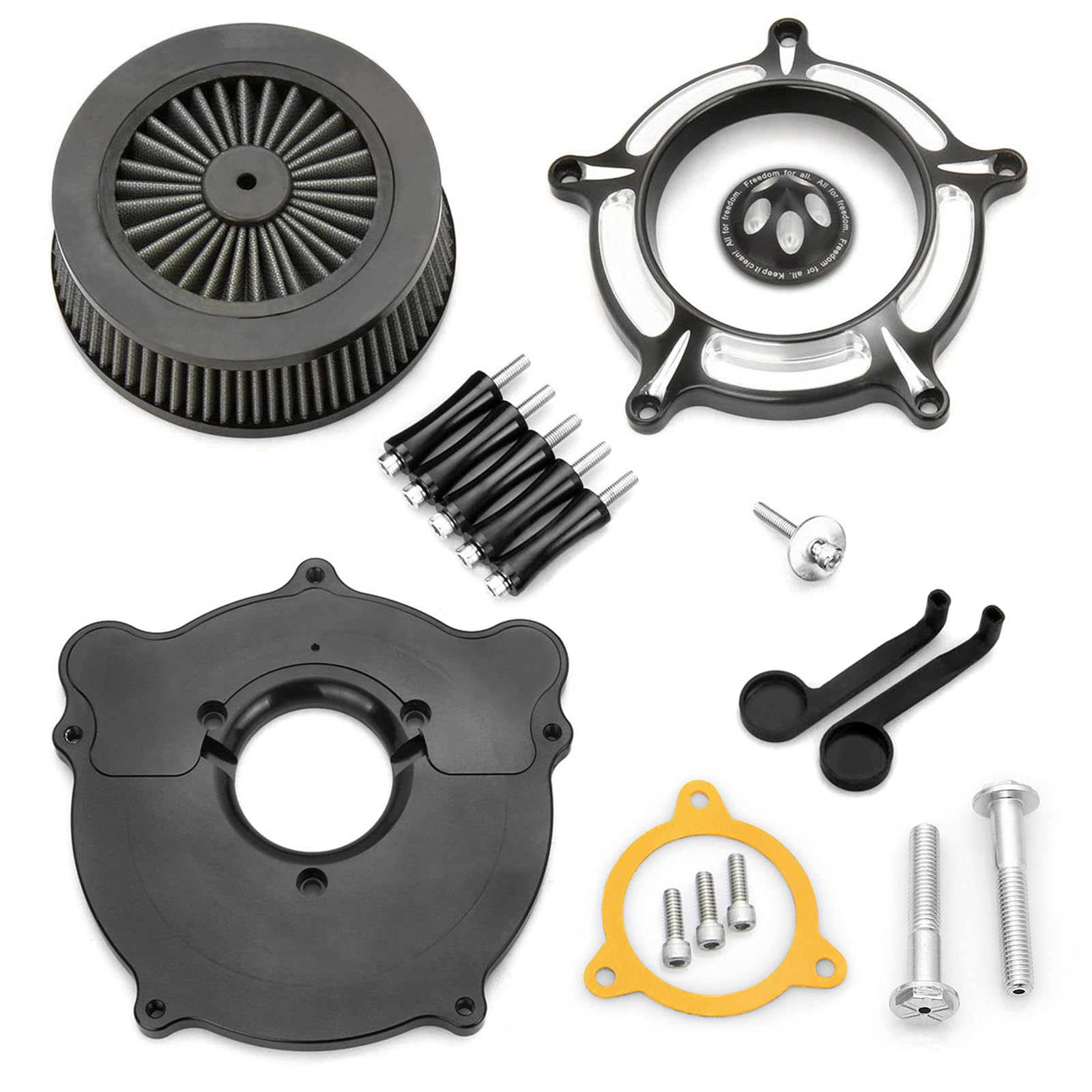 Road glide filtro aria Turbina Spike filtro aria road king Per Harley Touring street Glide 08-16 nero