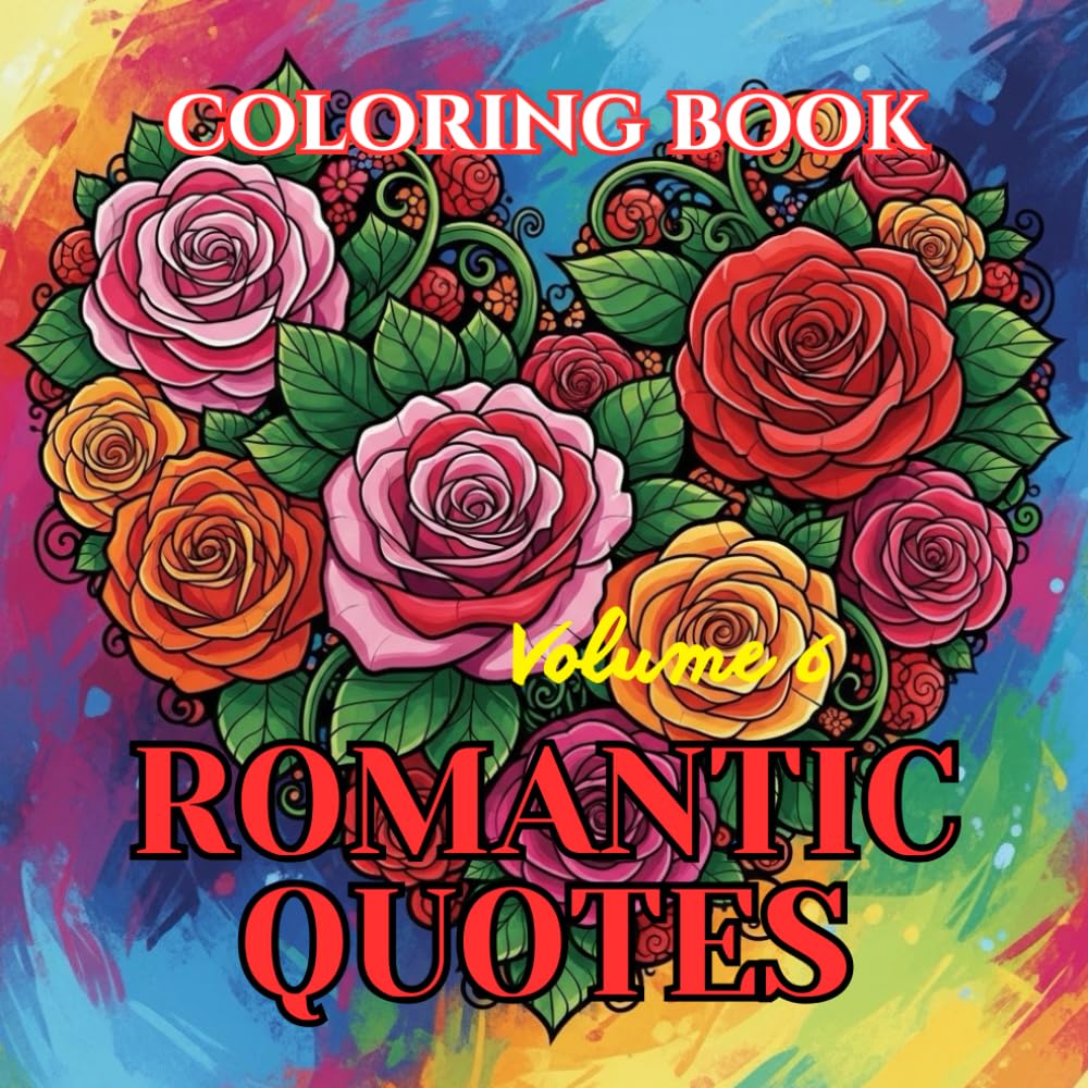 Romantic Quotes: A Hand-Lettered Adult Coloring Book of Love Quotes, Elegant Typography, and Decorative Heart Designs (Valentine’s Timeless Love – Adult Coloring Book Series)