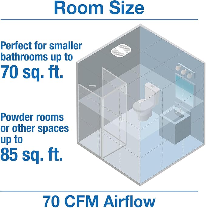 Extractor de baño Air King AS70 70-CFM Blanco miniatura 5