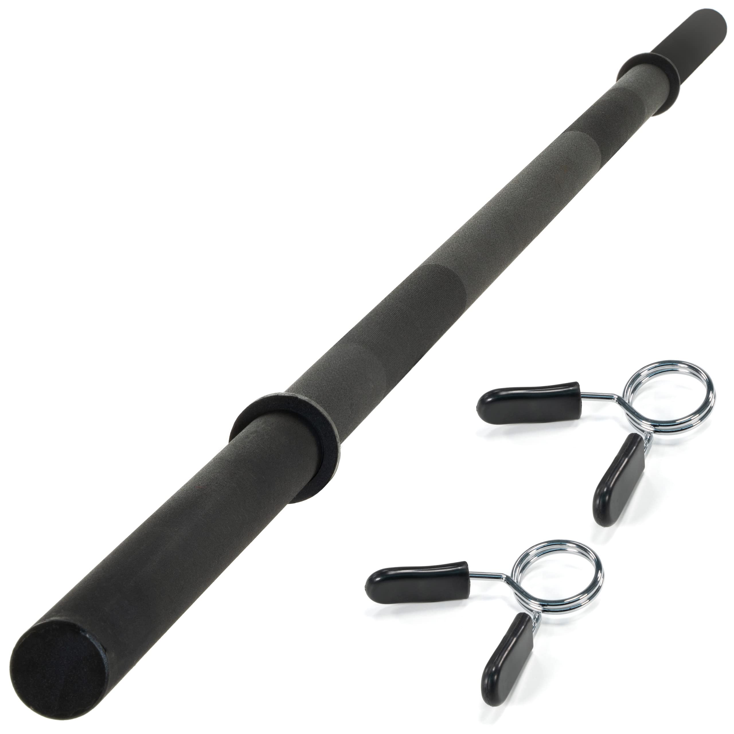 MAXXIVA® Langhantelstange - 120/140/160/180 cm, 30mm, bis 300kg, Stahl, Chrom, Federverschluss - Langhantel, Hantelstange, Langhantel-Stange, Bankdrücken