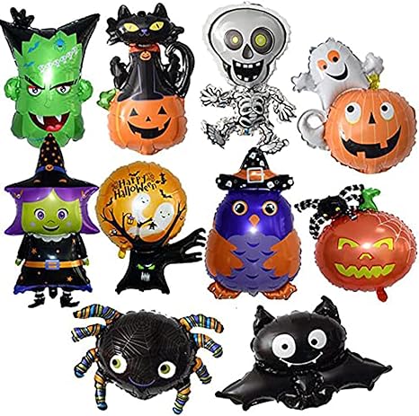 Amazon Leisure Club ハロウィン 飾り付け 風船 バルーン 飾り かぼちゃ クモ コウモリ パーティー デコレーション ハッピーハロウィン 壁飾り 小物 部屋 装飾品 インテリア イベント パーティーグッズ 風船 バルーン おもちゃ