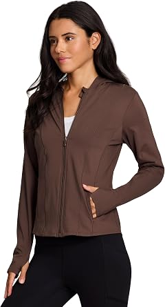 RBX Active Women's Athletic Breathable Lightweight Zip Up Running Jacket with Pockets