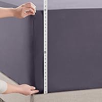 Vista 69 de Empyrean Charcoal Grey Extra Deep Pocket Fitted Sheet Full Size, Hotel Luxury Deep Pocket Full Size Fitted Sheet Only Easily Fits 18 to 24 Inch