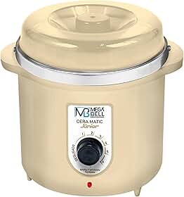 Mega Bell, Panela aquecedora de cera para depilação, Termocera, Cera-Matic Júnior, Sem refil, Bivolt, 400g, Beje